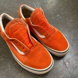Flame orange old skool vans